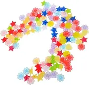 Toddmomy 120Pcs Glow The Dark Bike Spoke Beads Colorful Cycling Clip Decorations for Bicycles Star Heart Flower Shapes Easy Installation Durable Material Fun Bicycle