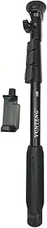 Portable Ex ble Selfie Stick Al num Alloy Handheld Monopod with 1/4 Inch Screw Phone Holder for Small Digital Camera ILDC Phone Black One Size