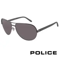 在飛比找momo購物網優惠-【POLICE】義大利經典飛行員太陽眼鏡(黑 POS8853