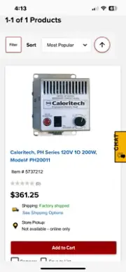 Caloritech Panel Heater 120V, 200W, PH20011
