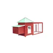 Chicken Coop With Nest Box Red 190 X 72 X 102 Cm Solid Firwood