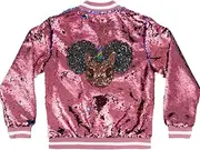 [YOUnicorn Kidz] Girl's Sequin Jacket with Unicorn Studded Logo Patch - Pink | Blue