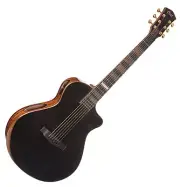Cort Modern Black Masterpiece Series Acoustic Guitar All Solid Wood Concert