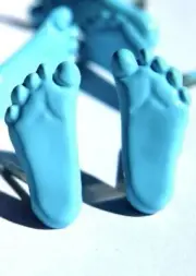 Blue FEET BRADS Baby Shower Boy Scrapbooking Card Making Stamping