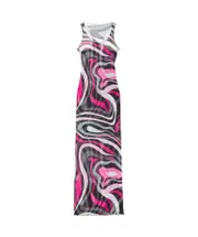 Emilio Pucci Swirl Pattern Dress IT44 Black and fuchsia