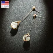 Fashion Women Jewelry Earrings Crystal Opal Tassel Teardrop Retro Style Stud