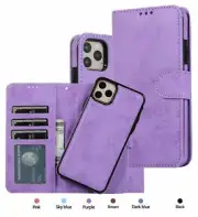 For iPhone 12 Case 12 Pro MAX 12 mini Magnetic Leather Removable Wallet Cover