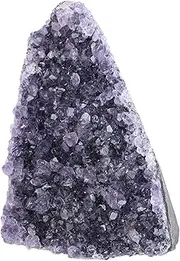 Amogeeli Natural Amethyst Crystal Geode Cluster Specimen for Home Decor, Mineral Raw Stone for Collection