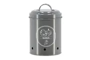 Esschert Design: Garlic Storage Tin - Charcoal