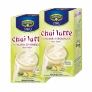Krüger Chai Latte Fresh India, Ginger-Lemongrass, Milk-Tea, 2 Pack,2x10 Sachets
