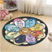 60cm Cute Anime Eevee Carpet Bathroom Non-slip Mat for Children