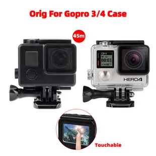 Orig GoPro 防水殼適用於 GoPro Hero 4/3/3+ 觸摸保護黑色水下殼