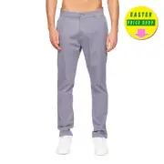 Crosshatch Roysden Mens Smart Casual Comfort Chinos Pale Blue (Slim Fit)