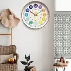 Round Electronic Color Clock Mute Learning Wall Hanging Clock Kitchen