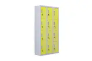 12-Door Locker for Office Gym Shed School Home Storage - Standard Lock with 2 Keys