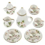 1 Set Miniature Teapot Tea Cup Saucer Model Doll House Accessories Dollhouse
