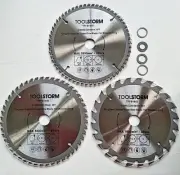 3PC TCT CIRCULAR PLUNGE & MITRE SAW BLADES 160MM FOR SCHEPPACH HAFCO WOODMASTER