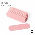 10pcs Mini Double Sided Nail File Nail Equipment Buffer Files Manicure Tool P7F8