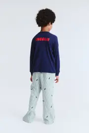 [Cotton On Kids] Cotton On Kids - Leo Long Sleeve Pyjama Set Personalised - Varsity green stripe/ dino 6 VARSITY GREEN STRIPE/ DINO