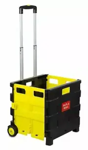Mount-It! Rolling Utility Cart | Folding and Collapsible Hand Crate on Wheels