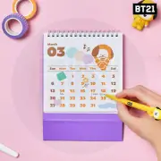 BTS BT21 Official Goods Universe 2022 Desk Calender + Tracking Number