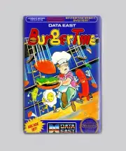 BURGERTIME - 2"x3" FRIDGE MAGNET (nintendo nes video game box art)