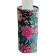 4pcs Car Mounted Cylindrical Tissue 3-Ply Face Towel Facial Tissue Cylinder Box