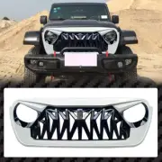 White+Black Front Grill Bumper Mesh Grille Fits For Jeep Wrangler JL 2018-2023