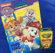 Nickelodeon • Paw Patrol • JUMBO COLORING BOOK with 16pk of Crayola Crayons