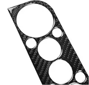 ATATNK Compatible for BMW 3 Series E36 1991-1999 Accessories Carbon Fiber Center Console Air Conditioning AC Panel Cover Trim Car Interior Sticker(Leather Black Ash)