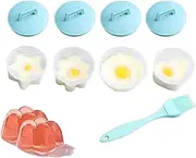 Silicone Hard Boiled Egg Cooker,Silicone Poached Egg Cups for Boiling Eggs | Poached Egg Holder Mold, Hardboiled Egg Making, Poached Egg Cooker, 4 Egg Cups, Silicone Egg Cook