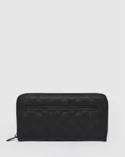 Black Nina Travel Wallet With Matte Black Hardware