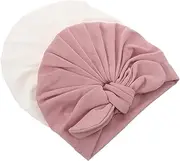 [BESPORTBLE] 2pcs Turban Hat Newborn Turban Hat Dress up Hats Beanie Earflaps Hat New Born Hats Boy Bonnet Hat Custom Hat Warm Hats Cotton