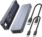VCOM M.2 NVMe SATA SSD Enclosure, USB 3.1 10 Gbps M2 SSD Enclosure, 6Gbps SATA NGFF, Aluminium M2 SSD Adapter with Cooling Pad, Supports UASP & Trim, M&B Key/M Key in 2230/2242/2260/2280 SSD (NVMe