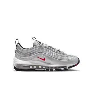 【NIKE 耐吉】休閒鞋 運動鞋 NIKE AIR MAX 97 QS GS 中大童 金屬銀(918890001)