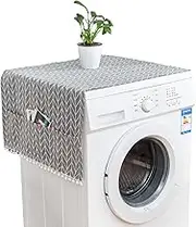 Washer and Dryer Covers, Fridge Dust Cover with Side Storage Pockets, Non-Slip Washing Machine Cover, Anti-Slip Washer Cover for Refrigerator, Oven, Dishwasher, Kitchen Appliances