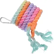 2pcs Bird Rope Swing : Standing Climbing Rope Toys- for Parrots Budgies Cockatiels Lovebirds and Small Birds Cage Accessories for Playtime 150cm