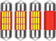 FAXCARS DE3175 DE3021 DE3022 12818 Festoon LED Bulbs for Interior Map Dome Trunk Cargo License Plate Door Courtesy Lights, 12V Extremely Bright, 6000K Cool White, 2-Pack