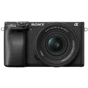 Sony Alpha A6400 Mirrorless Camera with 16-50mm Lens 24.2MP APS-C Exmor CMOS Sensor - 3.0" 921.6k-Dot Tilting LCD - Built-in WiFi with NFC Support - UHD 4K30 & 1080p120 Recording [ILCE6400KB]