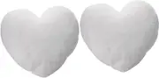 Cabilock 2pcs Heart Pillow Insert Pp Cotton Polyester Decorative Throw Pillow Filler for Bed Couch Living Room