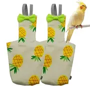 Small Bird Diaper - Clothes Reusable Washable Parrot Diaper - 2X Training Nappy Pet Supplies, Soft Liners Leak-Proof for Parakeet Cockatiel Macaw Pigeon