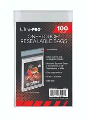 Pack of (100) ~ Ultra Pro One Touch Magnetic Resealable Sleeves Bags ~ 100 New!