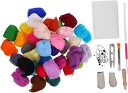 Beatifufu Complete Wool Felt Tool Set Needle Felting Kit for Crafts DIY Felting Supplies 30 Needles