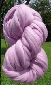 Lavender Purple Wool Roving Merino for Spinning into Yarn and Felting Crafts