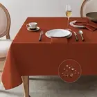 Softalker Fall Rectangle Weaved Texture Tablecloth,Jacquard Waterproof Wipeab...