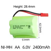 1x 6v 2400mAh Ni-MH AA Battery JST Plug for RC Toys Cars Truck Tank Guns robots