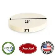 FoamRush 3" x 16" Diameter High Density Upholstery Foam Cushion (Made in USA)