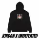 【NIKE 耐吉】服飾 Jordan x UNDEFEATED 聯名款 男款 連帽上衣 照片T 帽T 長袖 黑色 DX6318-010