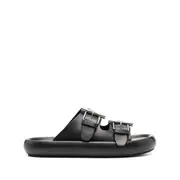 [Alexander Mcqueen] Alexander Mcqueen Leather Sandals 40 IT BLACK