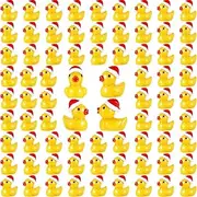 100 Pieces Christmas Slime Charms Ducks Tiny Resin Ducks Slime Decoration Mini Christmas Hat Duck Figures Micro Fairy Garden Landscape Aquarium Dollhouse Accessories for Xmas Birthday Party Ornaments
